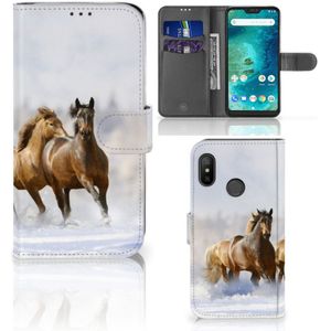 Xiaomi Mi A2 Lite Telefoonhoesje met Pasjes Paarden