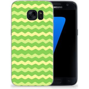 Samsung Galaxy S7 TPU bumper Waves Green