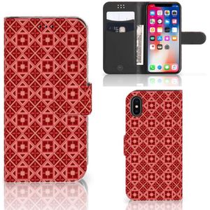 Apple iPhone X | Xs Telefoon Hoesje Batik Rood