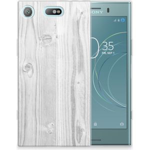 Sony Xperia XZ1 Compact Bumper Hoesje White Wood