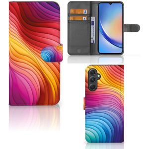 Book Case voor Samsung Galaxy A24 4G Regenboog