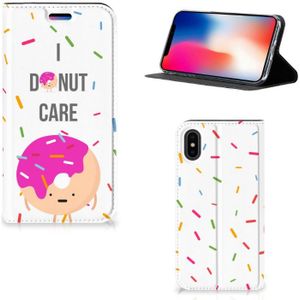Apple iPhone X | Xs Flip Style Cover Donut Roze