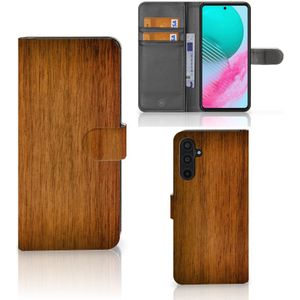 Samsung Galaxy M54 Book Style Case Donker Hout