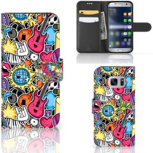 Samsung Galaxy S7 Wallet Case met Pasjes Punk Rock