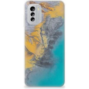 Nokia G60 TPU Siliconen Hoesje Marble Blue Gold