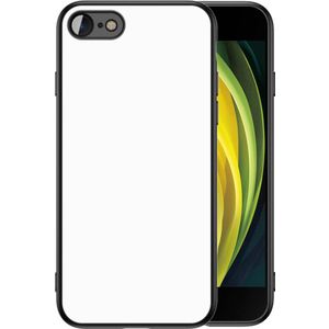 Back Cover iPhone 7/8/SE 2020/SE 2022 Telefoon Hoesje Zwart/wit