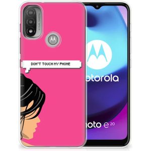 Motorola Moto E20 | E40 Silicone-hoesje Woman Don't Touch My Phone
