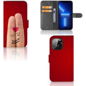 iPhone 13 Pro Wallet Case met Pasjes Liefde - Origineel Romantisch Cadeau