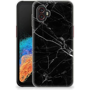 Samsung Galaxy Xcover 6 Pro TPU Siliconen Hoesje Marmer Zwart - Origineel Cadeau Vader