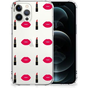 iPhone 12 Pro Max Doorzichtige Silicone Hoesje Lipstick Kiss