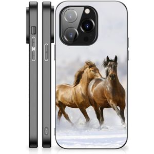 iPhone 14 Pro Dierenprint Telefoonhoesje Paarden