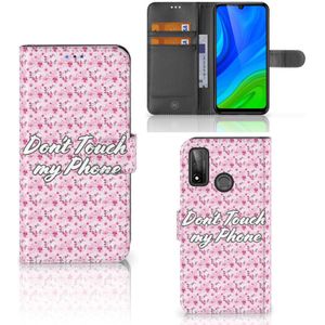 Huawei P Smart 2020 Portemonnee Hoesje Flowers Pink DTMP