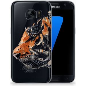 Hoesje maken Samsung Galaxy S7 Watercolor Tiger