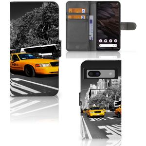 Google Pixel 7A Flip Cover New York Taxi