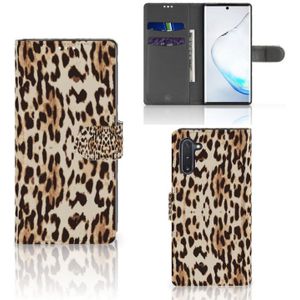 Samsung Galaxy Note 10 Telefoonhoesje met Pasjes Leopard