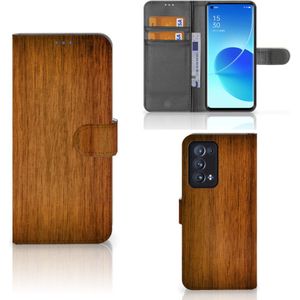 OPPO Reno 6 Pro Plus 5G Book Style Case Donker Hout