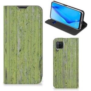 Huawei P40 Lite Book Wallet Case Green Wood