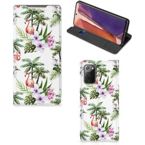 Samsung Galaxy Note20 Hoesje maken Flamingo Palms