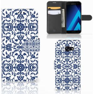 Samsung Galaxy A5 2017 Hoesje Flower Blue