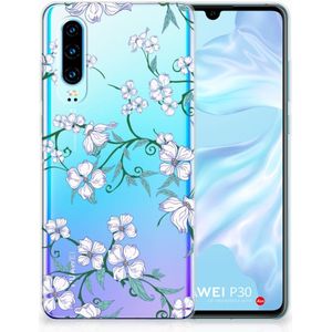 Huawei P30 Uniek TPU Case Blossom White