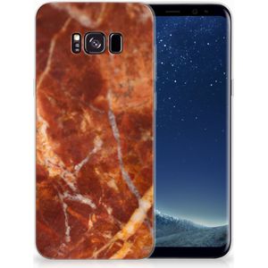 Samsung Galaxy S8 Plus TPU Siliconen Hoesje Marmer Bruin