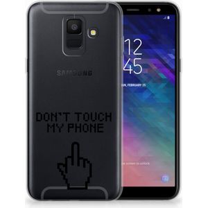 Samsung Galaxy A6 (2018) Silicone-hoesje Finger Don't Touch My Phone