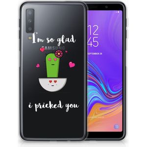 Samsung Galaxy A7 (2018) Telefoonhoesje met Naam Cactus Glad