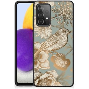 Bloemen Hoesje voor Samsung Galaxy A72 (5G/4G) Vintage Bird Flowers