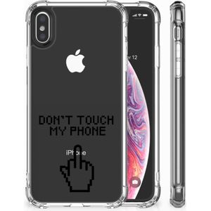 Apple iPhone Xs Max Anti Shock Case Finger Don't Touch My Phone