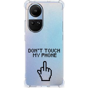 OPPO Reno10 | 10 Pro Anti Shock Case Finger Don't Touch My Phone