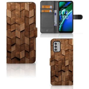 Book Style Case voor Nokia G42 Wooden Cubes