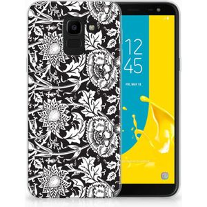 Samsung Galaxy J6 2018 TPU Case Black Flowers