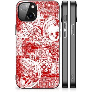 Telefoonhoesje Apple iPhone 14 Angel Skull Rood