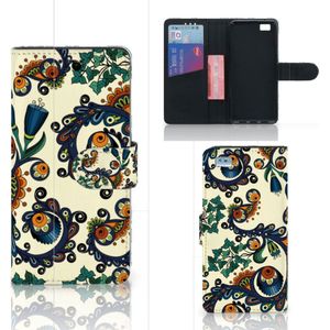 Wallet Case Huawei Ascend P8 Lite Barok Flower