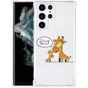 Samsung Galaxy S22 Ultra Stevig Bumper Hoesje Giraffe