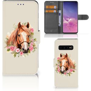 Telefoonhoesje met Pasjes voor Samsung Galaxy S10 Paard