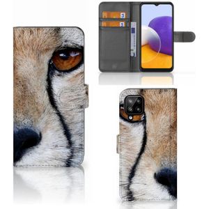 Samsung Galaxy A22 4G | M22 Telefoonhoesje met Pasjes Cheetah