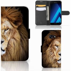 Samsung Galaxy A5 2017 Telefoonhoesje met Pasjes Leeuw