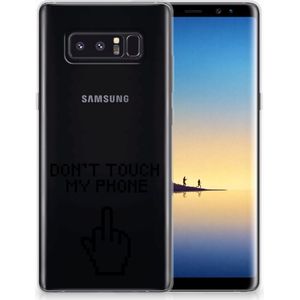 Samsung Galaxy Note 8 Silicone-hoesje Finger Don't Touch My Phone
