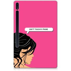 Samsung Galaxy Tab S7 Plus | S8 Plus Print Case Woman Don't Touch My Phone