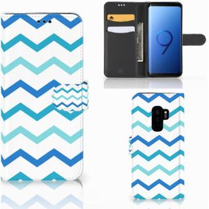 Samsung Galaxy S9 Plus Telefoon Hoesje Zigzag Blauw