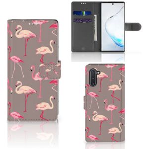 Samsung Galaxy Note 10 Telefoonhoesje met Pasjes Flamingo