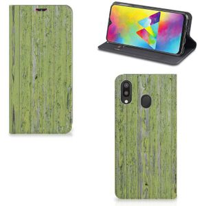 Samsung Galaxy M20 Book Wallet Case Green Wood