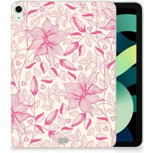 iPad Air (2020/2022) 10.9 inch Siliconen Hoesje Pink Flowers