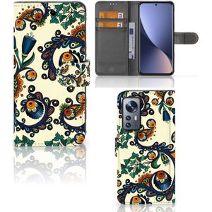 Wallet Case Xiaomi 12 | 12X Barok Flower