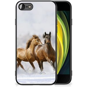 iPhone SE 2022 | SE 2020 | 7/8 Dierenprint Telefoonhoesje Paarden