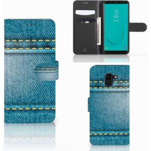 Samsung Galaxy J6 2018 Wallet Case met Pasjes Jeans
