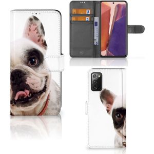 Samsung Galaxy Note 20 Telefoonhoesje met Pasjes Franse Bulldog