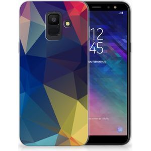 Samsung Galaxy A6 (2018) TPU Hoesje Polygon Dark