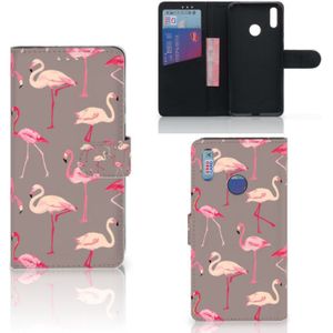 Huawei Y7 (2019) Telefoonhoesje met Pasjes Flamingo